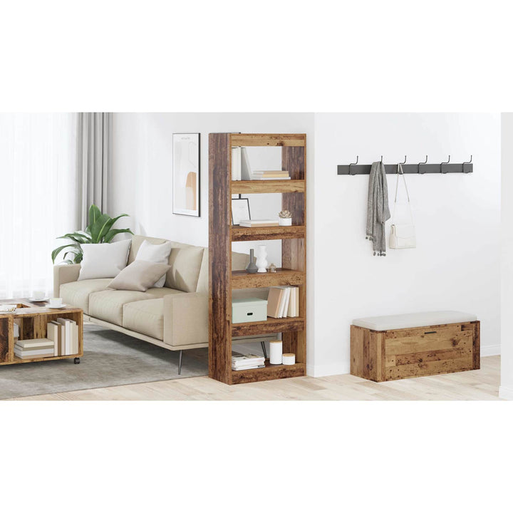 Bogskab Gammelt træ 60 x 30 x 166 cm Konstrueret træ