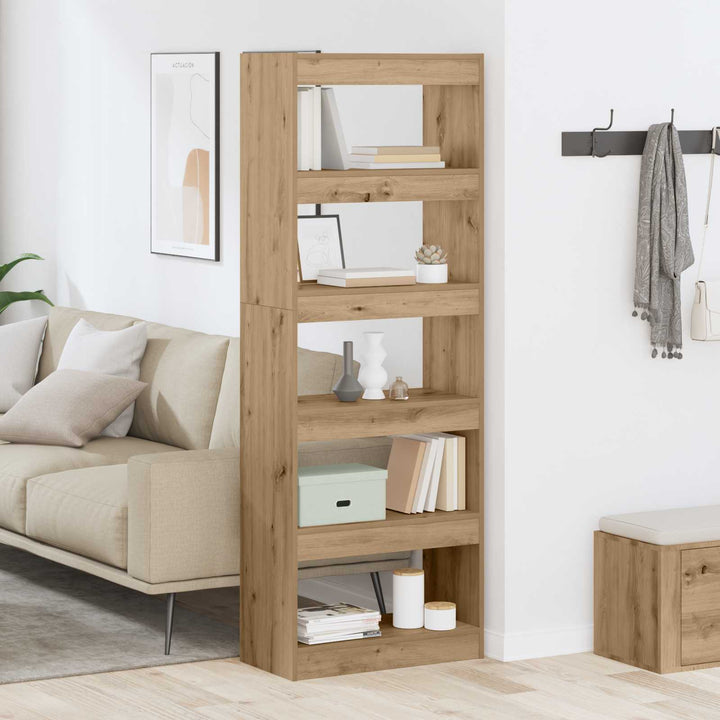 Bogskab artisan eg 60 x 30 x 166 cm Konstrueret træ