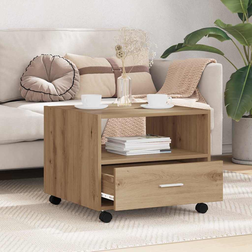 Sofabord Artisan Egetræ 55 x 55 x 45cm Konstrueret træ