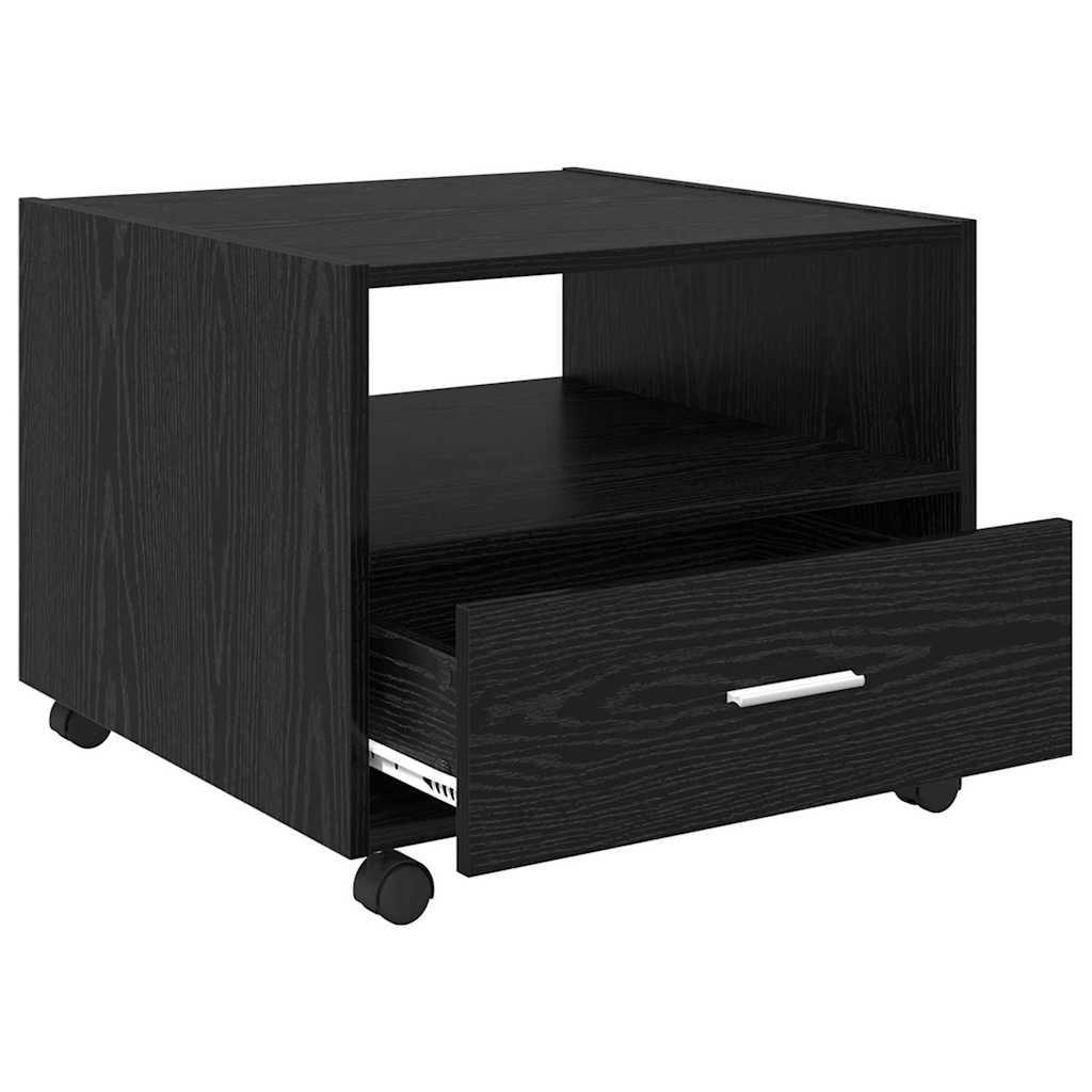 Sofabord med skuffe Sort eg 55 x 55 x 45cm Konstrueret træ