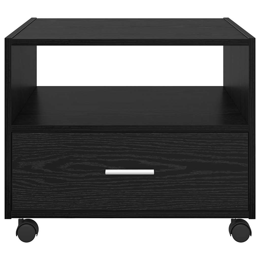 Sofabord med skuffe Sort eg 55 x 55 x 45cm Konstrueret træ