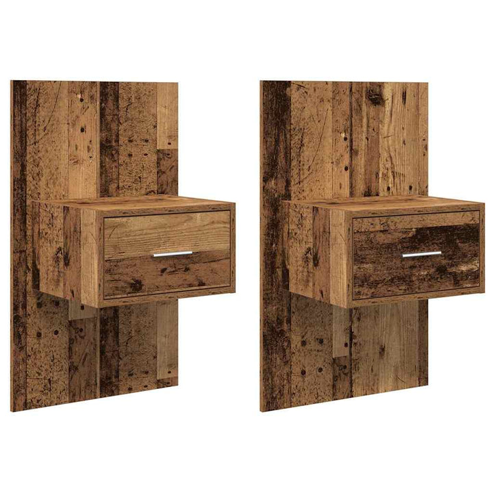 Natskab 2 pcs Gammelt træ 50 x 32,5 x 80 cm Konstrueret træ