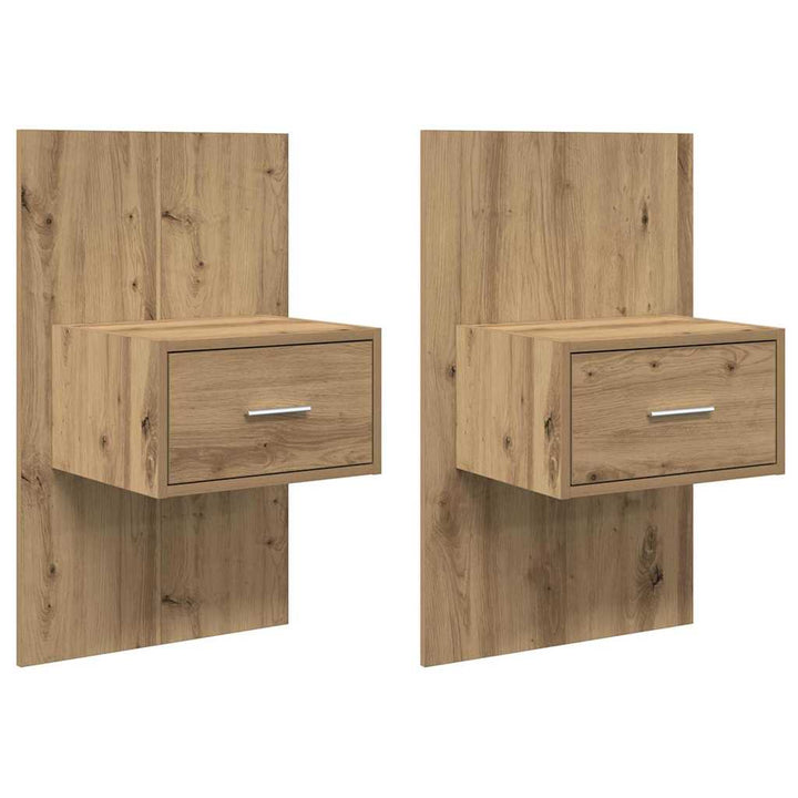 Natskab 2 pcs Artisan Egetræ 50 x 32,5 x 80 cm Konstrueret træ