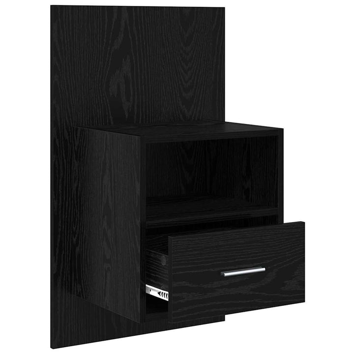 Natskab 2 pcs Sort eg 50 x 32,5 x 80 cm Konstrueret træ