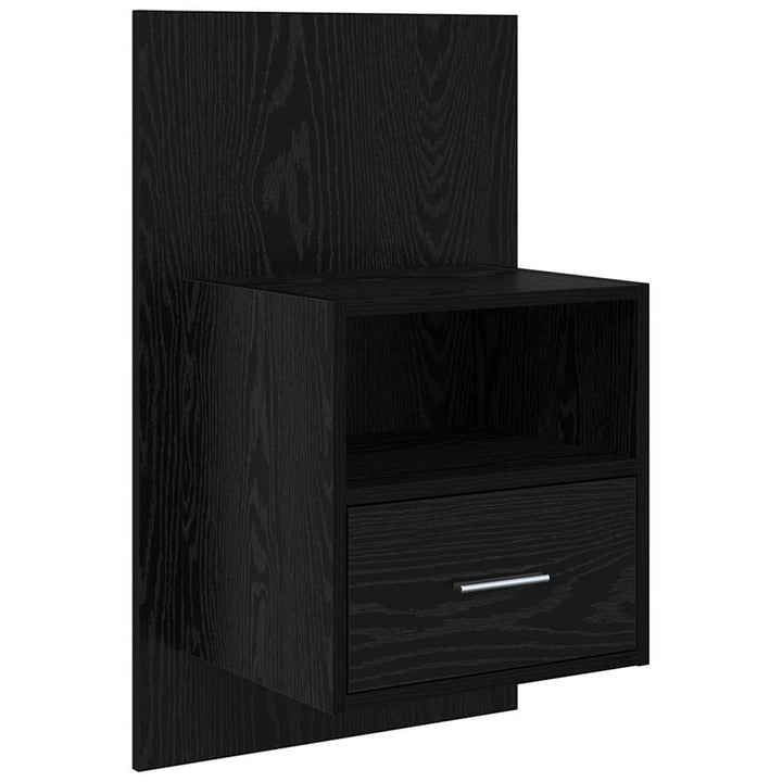 Natskab 2 pcs Sort eg 50 x 32,5 x 80 cm Konstrueret træ