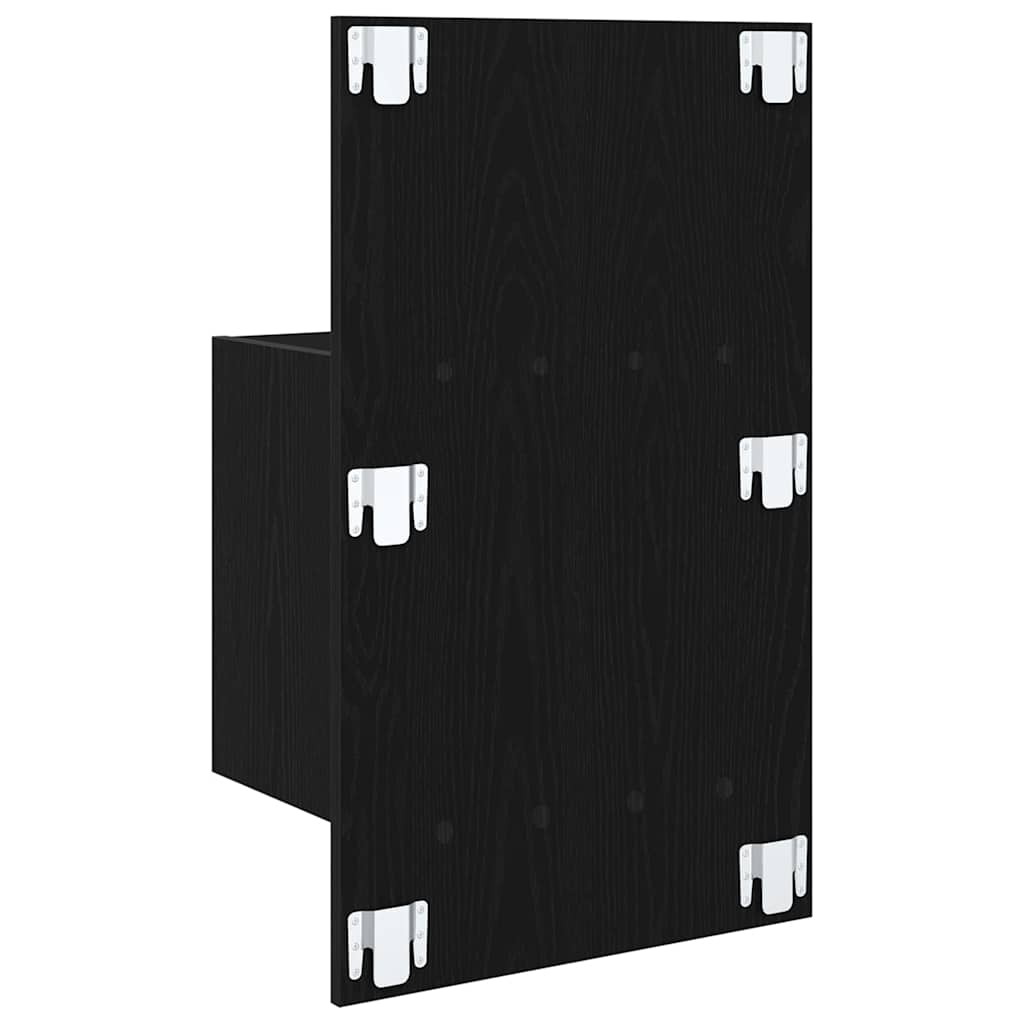 Natskab 2 pcs Sort eg 50 x 32,5 x 80 cm Konstrueret træ