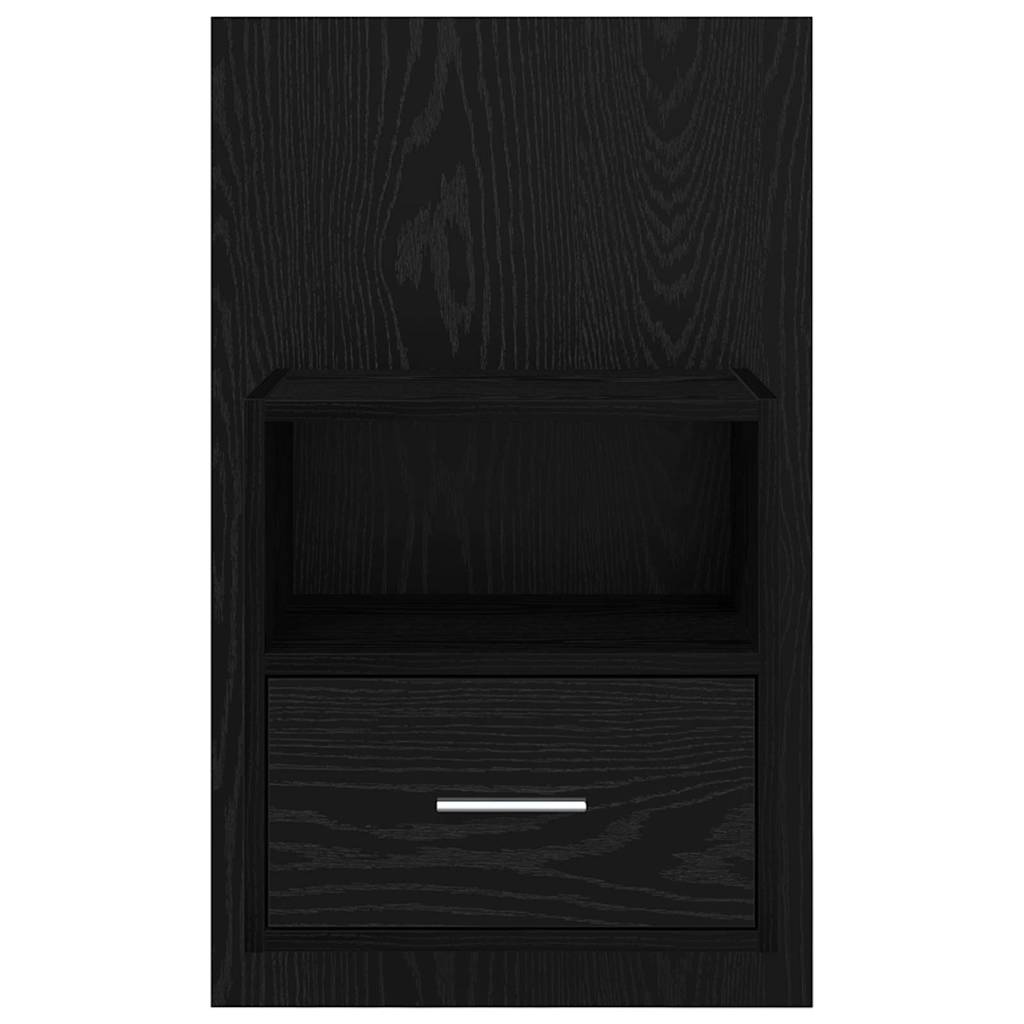 Natskab 2 pcs Sort eg 50 x 32,5 x 80 cm Konstrueret træ