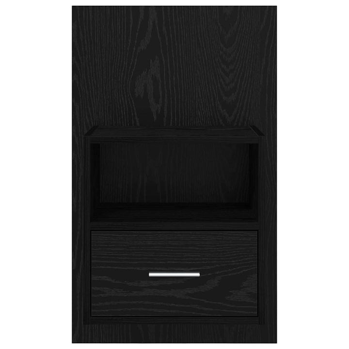Natskab 2 pcs Sort eg 50 x 32,5 x 80 cm Konstrueret træ