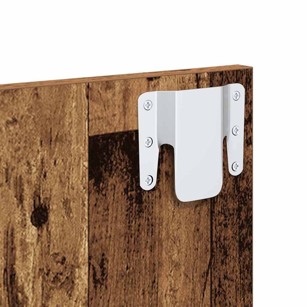 Vægmonteret natbord 2 pcs Gammelt træ 48,5 x 32,5 x 80 cm