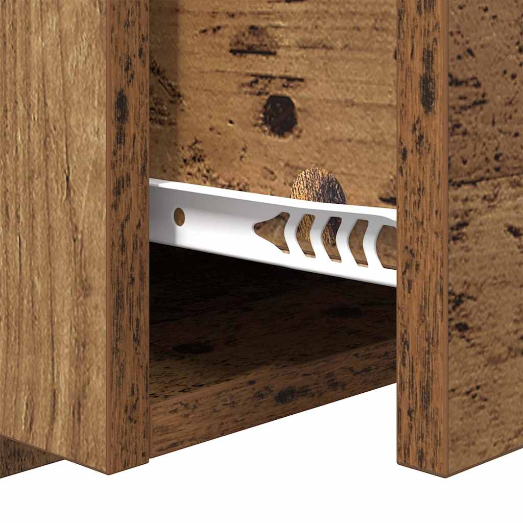 Vægmonteret natbord 2 pcs Gammelt træ 48,5 x 32,5 x 80 cm