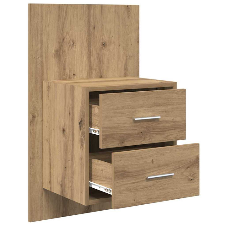 Vægmonteret natbord 2 pcs Artisan Egetræ 48,5 x 32,5 x 80 cm