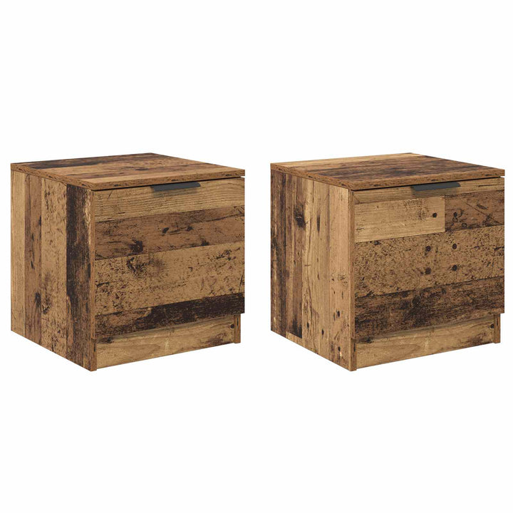 Sengeskab 2 pcs Gammelt træ 40 x 39 x 40 cm Konstrueret træ