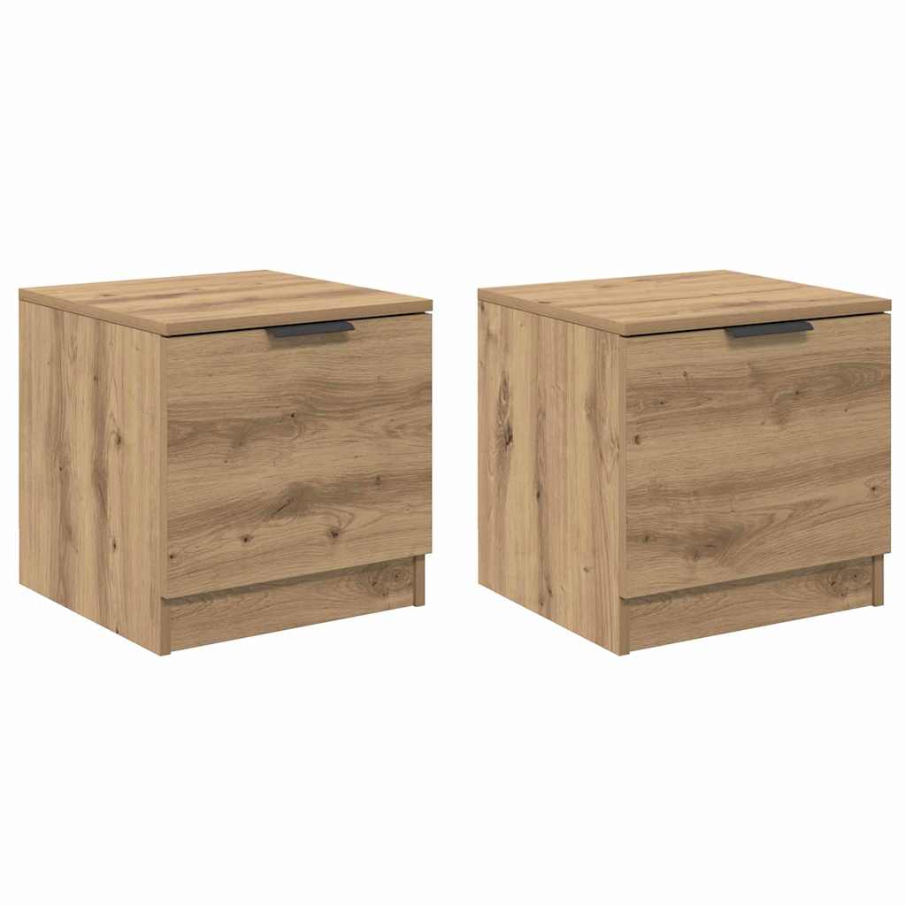Sengeskab 2 pcs Artisan Egetræ 40 x 39 x 40 cm Konstrueret træ