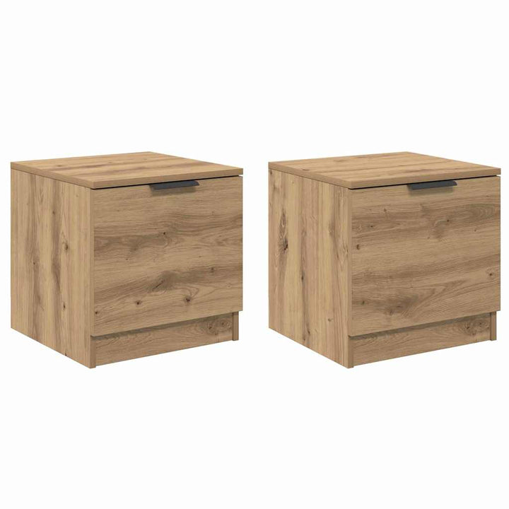 Sengeskab 2 pcs Artisan Egetræ 40 x 39 x 40 cm Konstrueret træ
