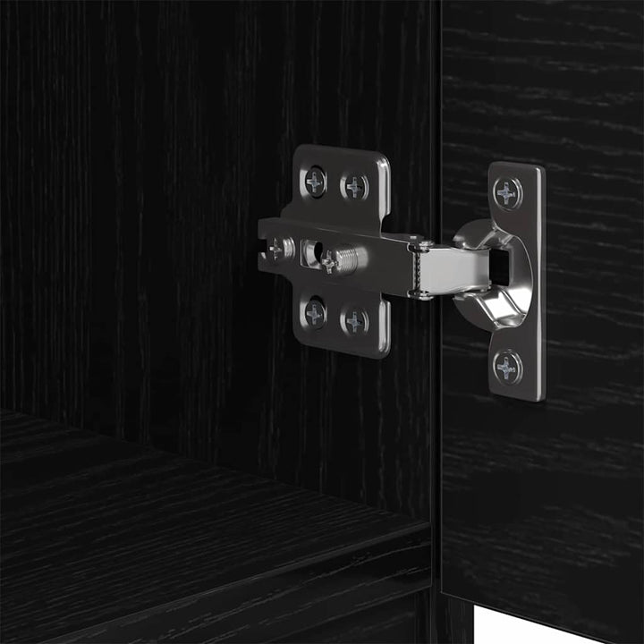 Sengeskab 2 pcs Sort eg 40 x 39 x 40 cm Konstrueret træ