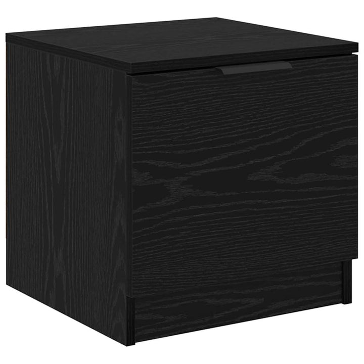 Sengeskab 2 pcs Sort eg 40 x 39 x 40 cm Konstrueret træ