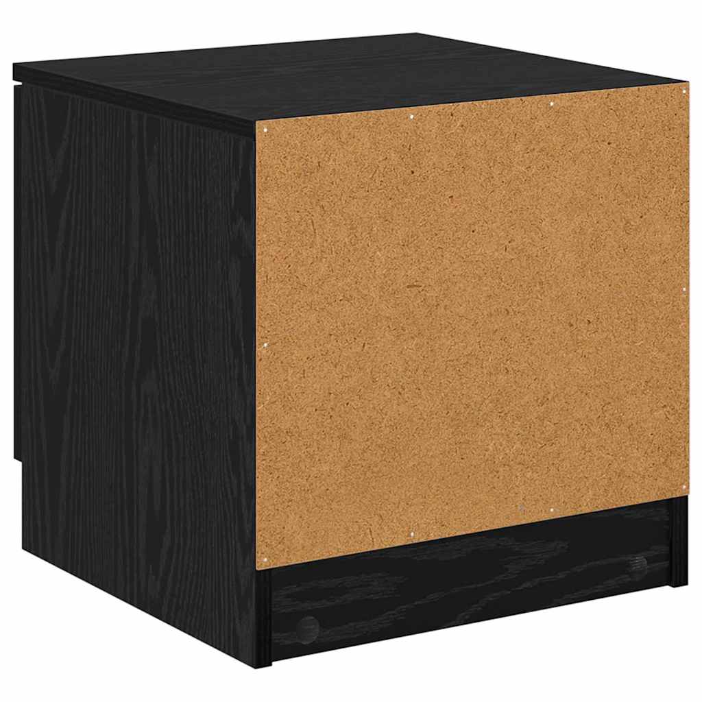 Sengeskab 2 pcs Sort eg 40 x 39 x 40 cm Konstrueret træ