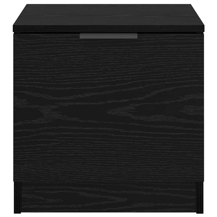 Sengeskab 2 pcs Sort eg 40 x 39 x 40 cm Konstrueret træ