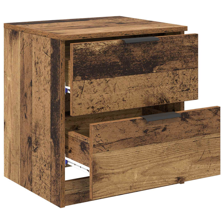 Natskab 2 pcs Gammelt træ 45 x 39 x 50cm Konstrueret træ
