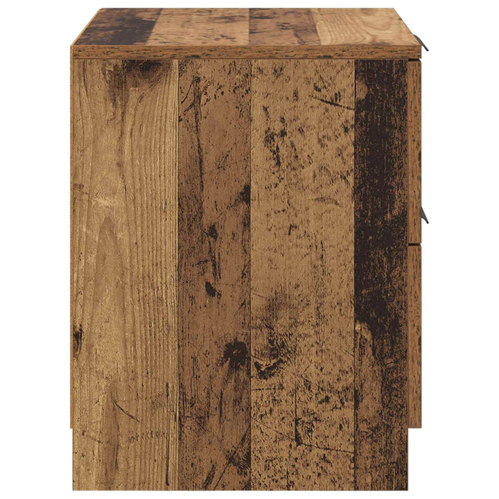 Natskab 2 pcs Gammelt træ 45 x 39 x 50cm Konstrueret træ