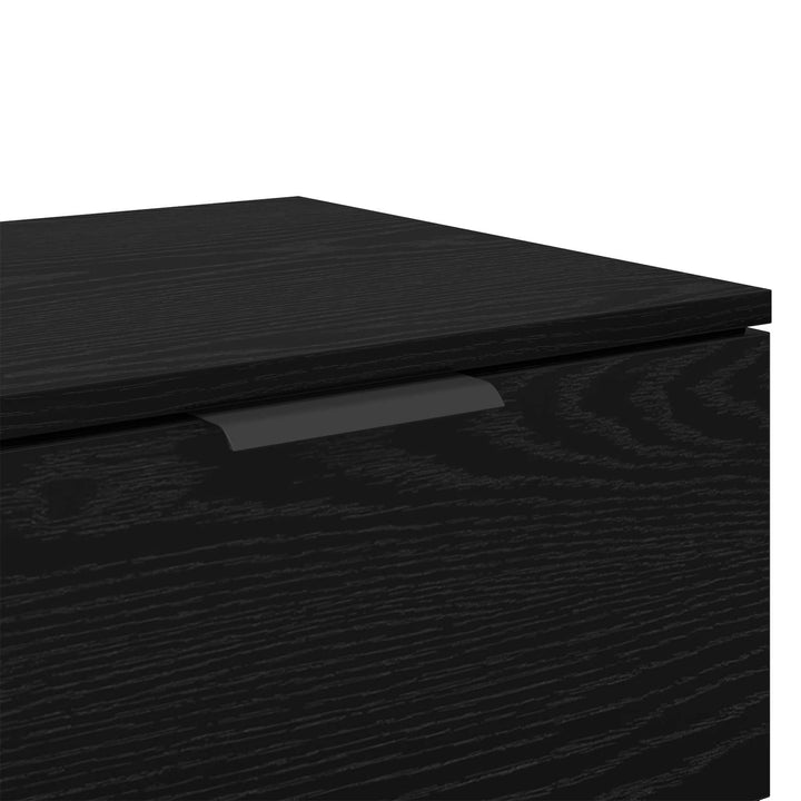 Natskab med skuffe 2 pcs Sort eg 45 x 39 x 50cm Konstrueret træ