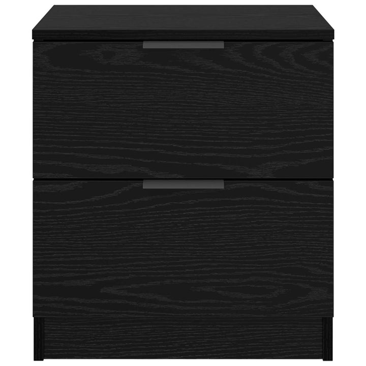 Natskab med skuffe 2 pcs Sort eg 45 x 39 x 50cm Konstrueret træ