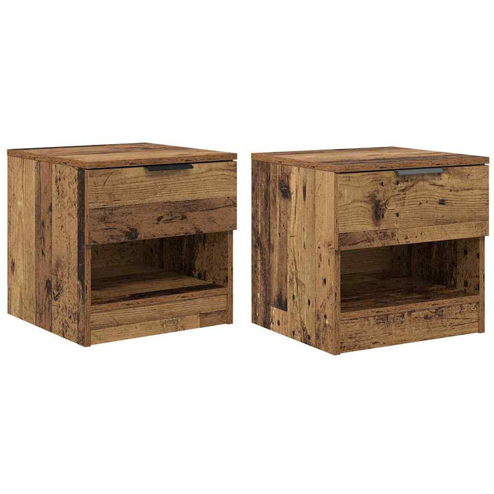 Sengeskab 2 pcs Gammelt træ 40 x 39 x 40 cm Konstrueret træ
