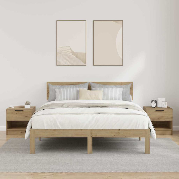 Sengeskab 2 stk. Artisan Egetræ 40 x 39 x 40 cm Konstrueret træ