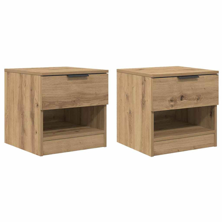 Sengeskab 2 pcs Artisan Egetræ 40 x 39 x 40 cm Konstrueret træ