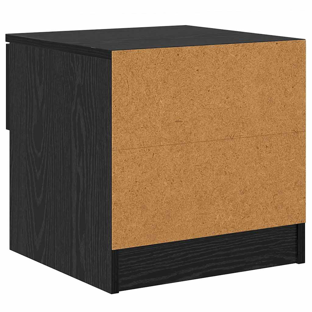 Sengeskab 2 pcs Sort eg 40 x 39 x 40 cm Konstrueret træ
