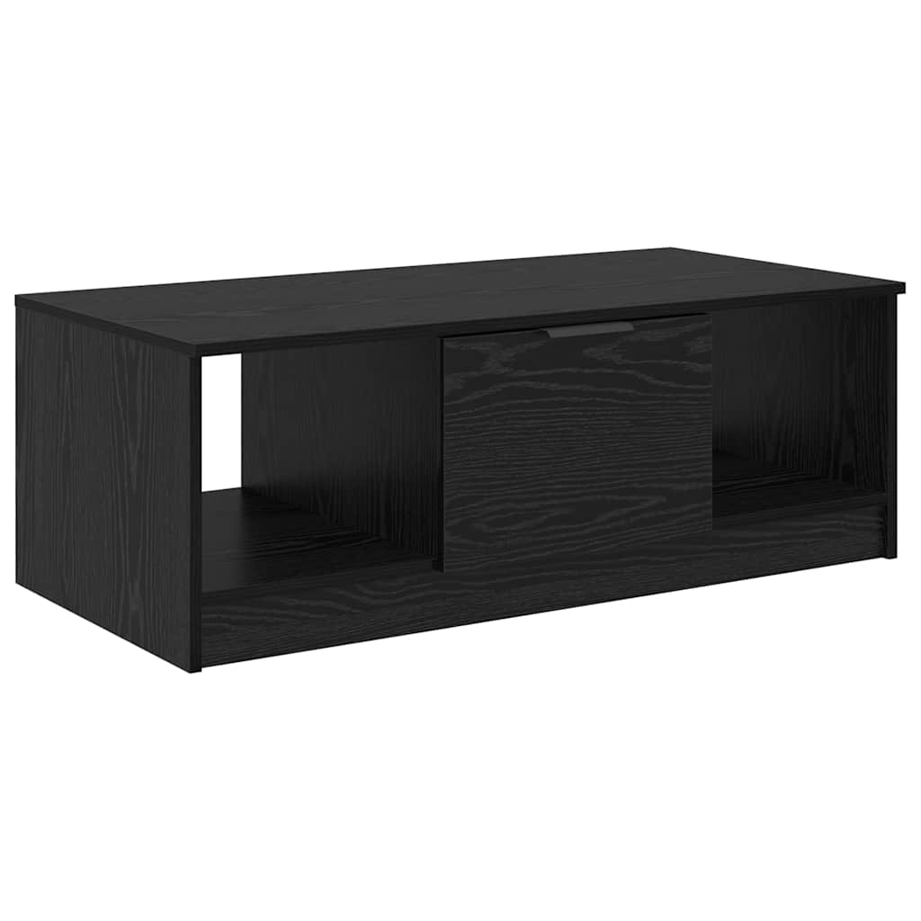 Sofabord med skuffe Sort eg 102 x 50 x 36cm Konstrueret træ