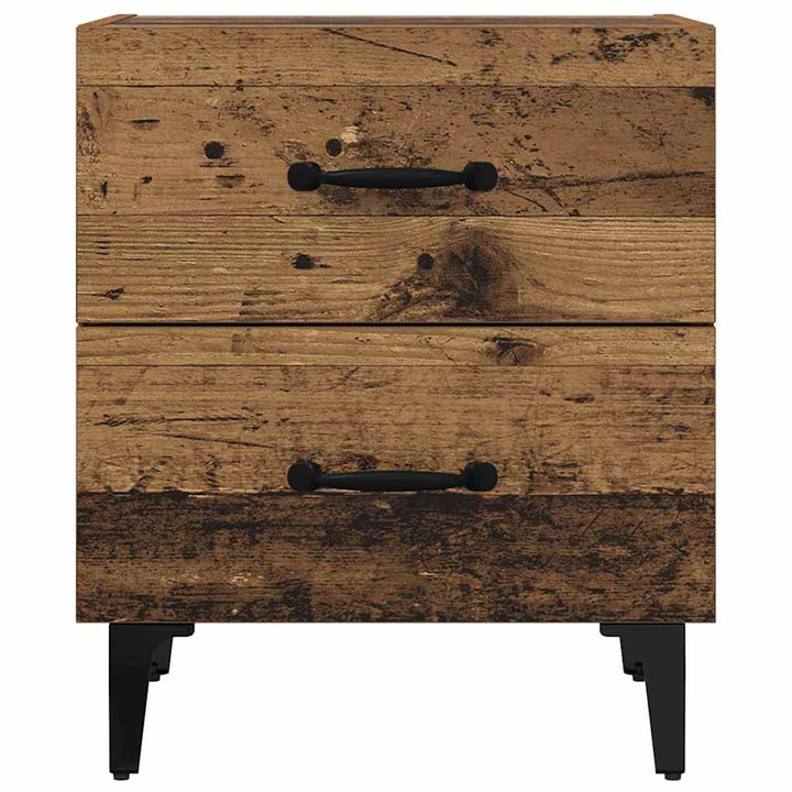 Sengeskab 2 pcs Gammelt træ 40 x 35 x 47,5 cm Konstrueret træ