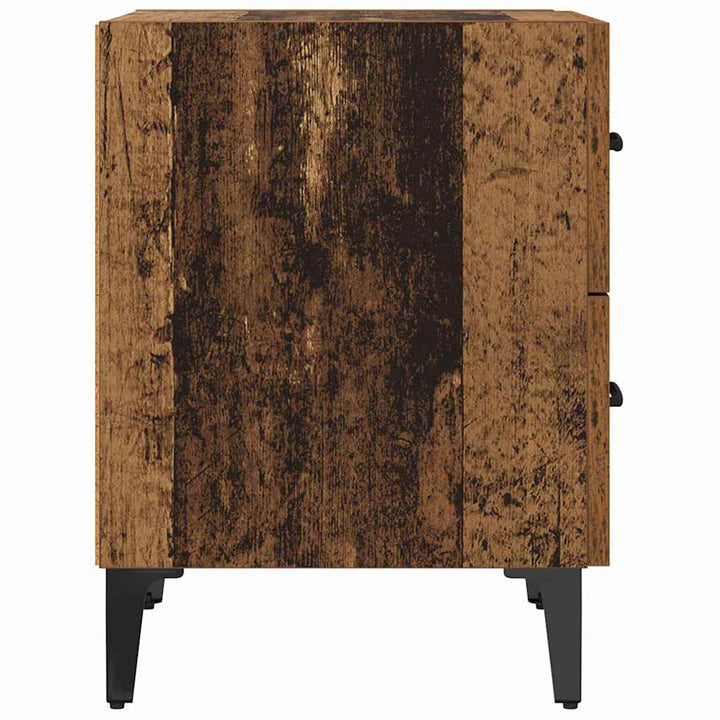 Sengeskab 2 pcs Gammelt træ 40 x 35 x 47,5 cm Konstrueret træ