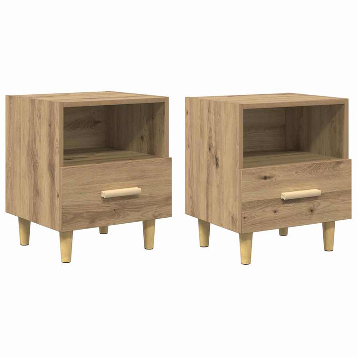 Natskab 2 pcs Artisan Egetræ 40 x 35 x 47 cm Konstrueret træ