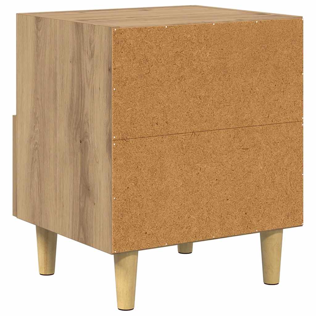 Natskab 2 pcs Artisan Egetræ 40 x 35 x 47 cm Konstrueret træ