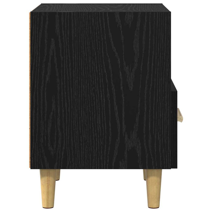 Natskab med skuffe Sort eg 40 x 35 x 47 cm Konstrueret træ