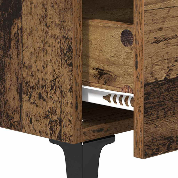 Natskab 2 pcs Gammelt træ 40 x 35 x 47,5 cm Konstrueret træ