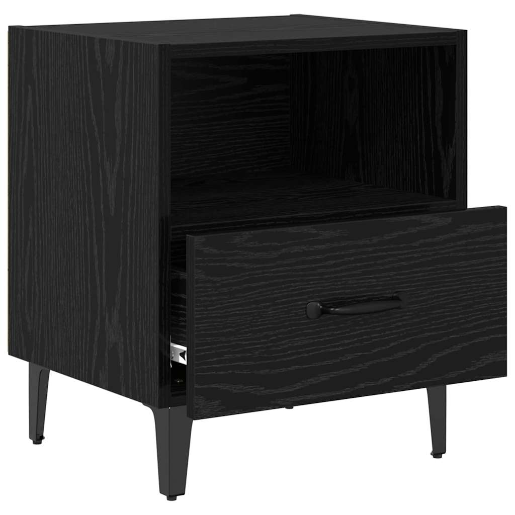 Natskab 2 pcs Sort eg 40 x 35 x 47,5 cm Konstrueret træ