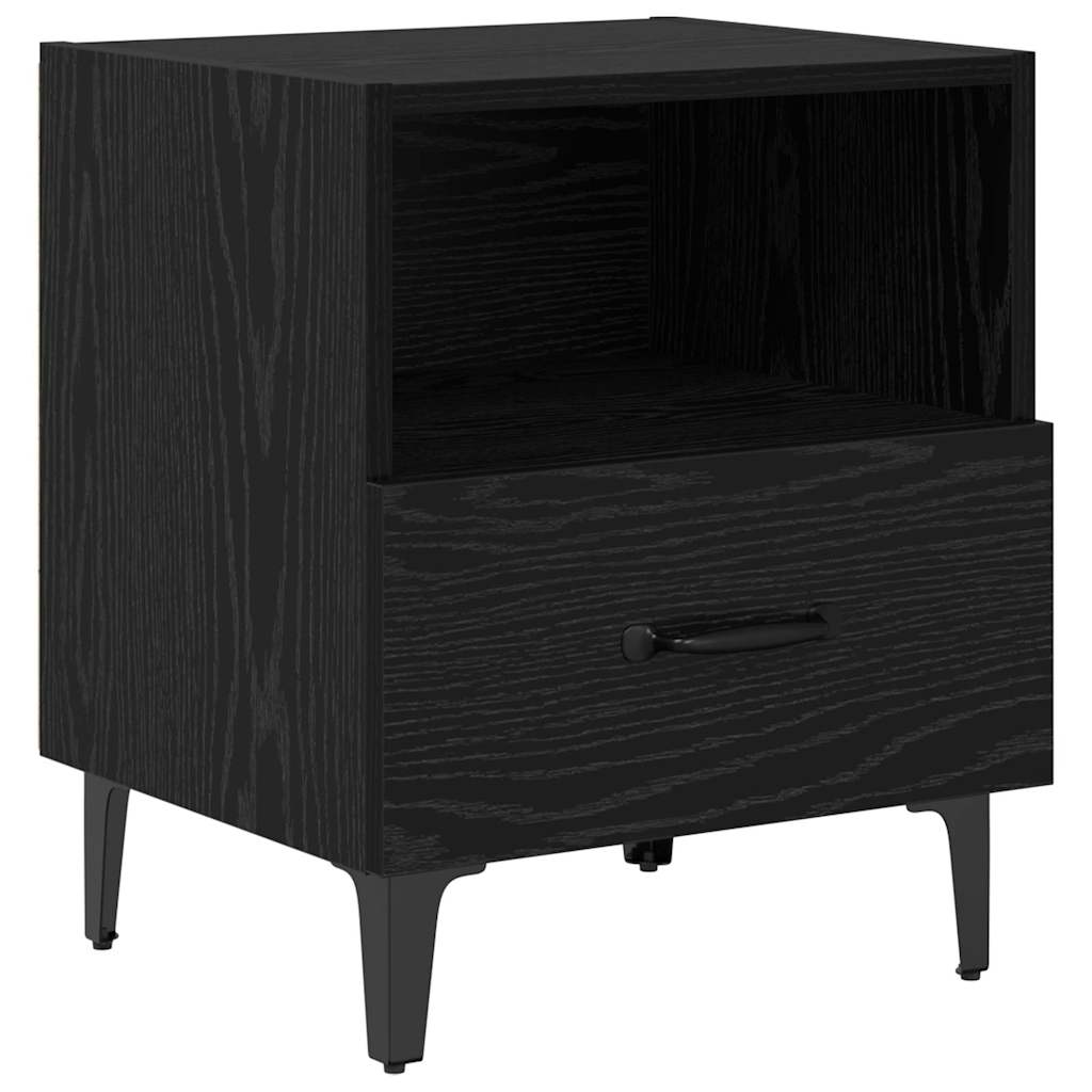 Natskab 2 pcs Sort eg 40 x 35 x 47,5 cm Konstrueret træ