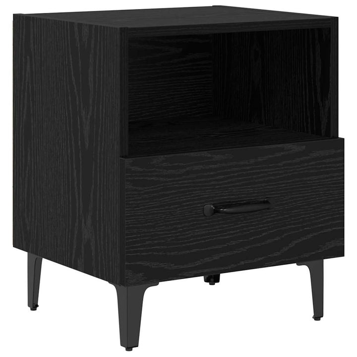 Natskab 2 pcs Sort eg 40 x 35 x 47,5 cm Konstrueret træ