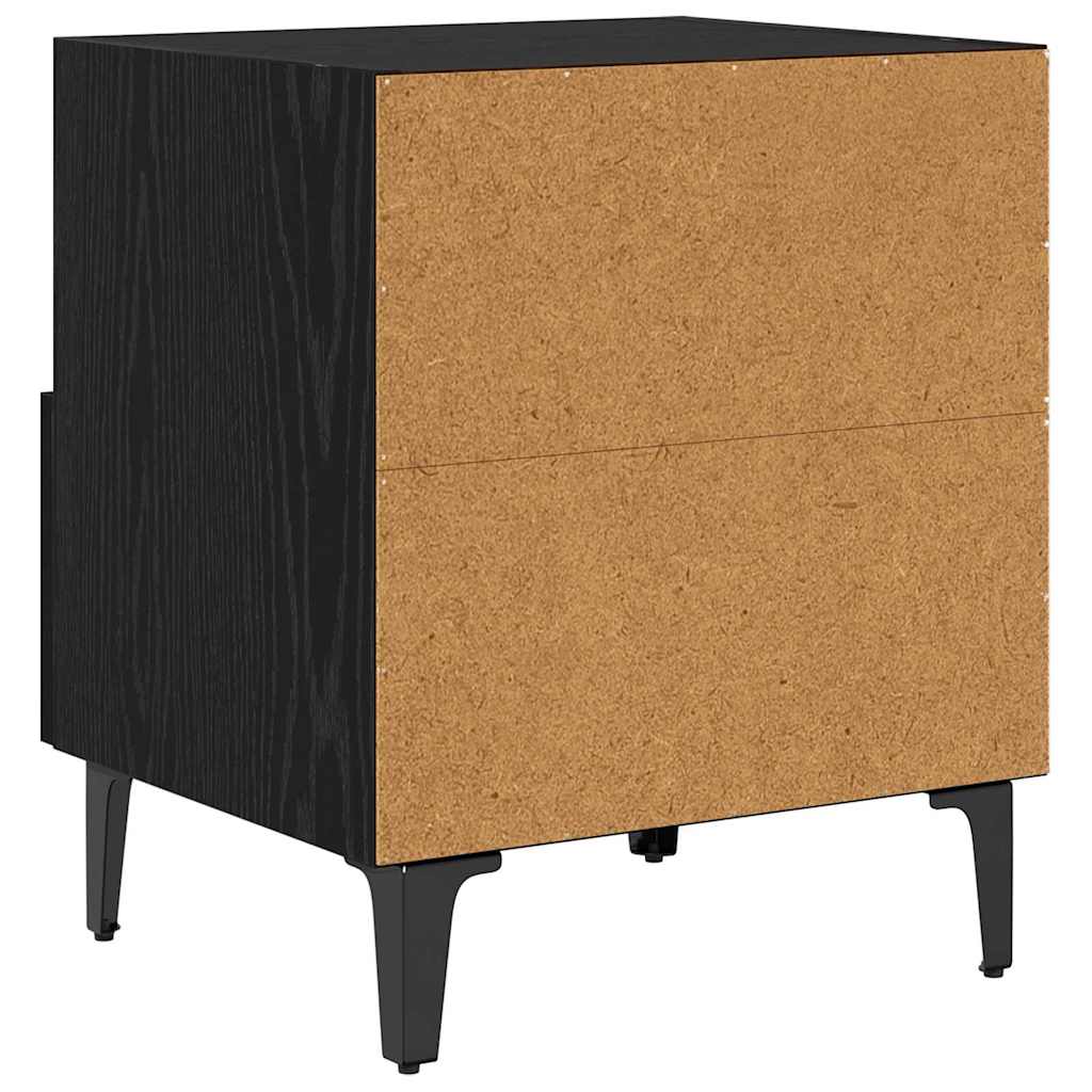Natskab 2 pcs Sort eg 40 x 35 x 47,5 cm Konstrueret træ