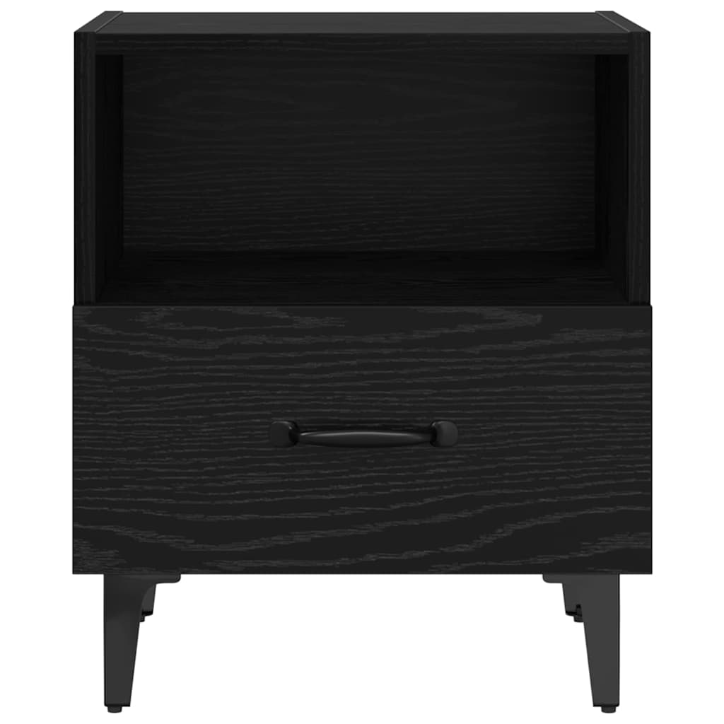 Natskab 2 pcs Sort eg 40 x 35 x 47,5 cm Konstrueret træ