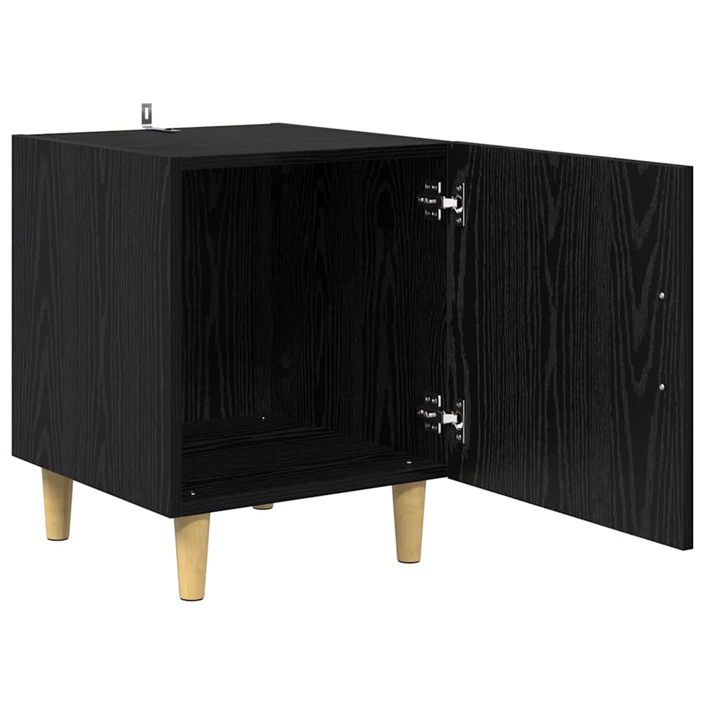 Natskab 2 pcs Sort eg 40 x 40 x 50 cm Konstrueret træ