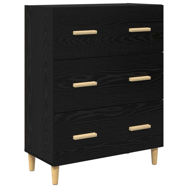 Sideboard Sort eg 69,5 x 34 x 90 cm Konstrueret træ