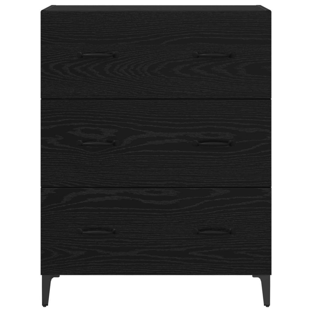 Sideboard Sort eg 69,5 x 34 x 90 cm Ingeniørt træ og jern