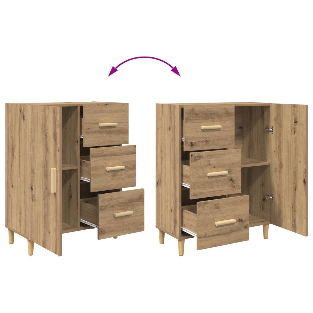 Sideboard Artisan Egetræ 34 x 69,5 x 90 cm Konstrueret træ
