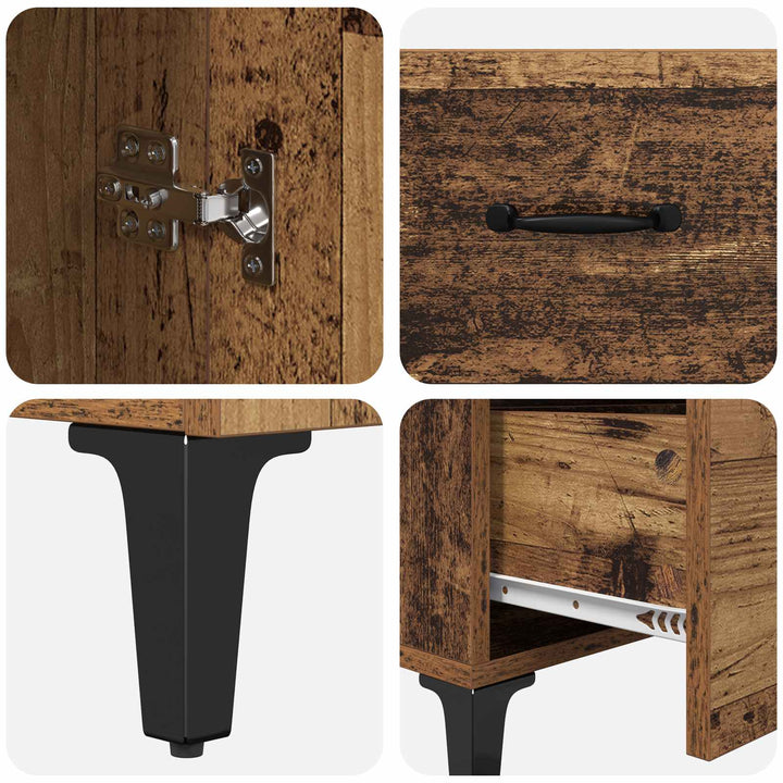 Sideboard Gammelt træ 69,5 x 34 x 90 cm Konstrueret træ