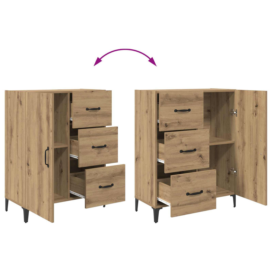 Sideboard Artisan Egetræ 69,5 x 34 x 90 cm Konstrueret træ