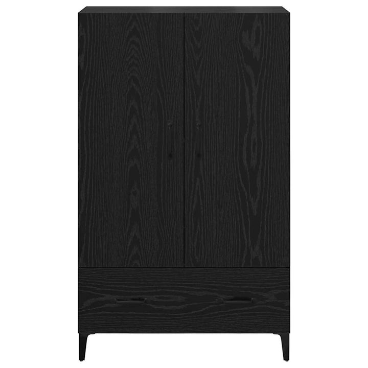 Highboard Sort eg 70 x 31 x 115 cm Ingeniørt træ og jern