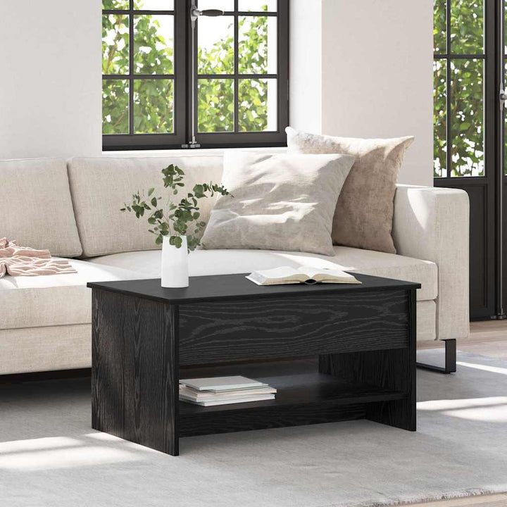 Sofabord Sort eg 80 x 50,5 x 41,5 cm Konstrueret træ